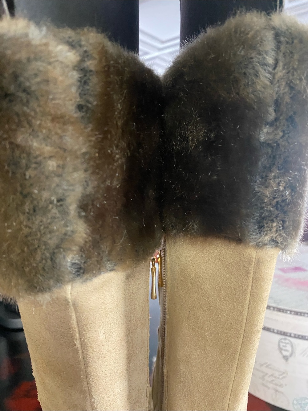VINTAGE Report brand "Bratz" or "Y2K" lace up boots TAN Suade SIZE 9 - Picture 11 of 16